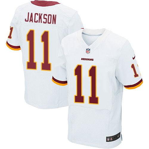 Men's Elite DeSean Jackson Nike Jersey White Road - #11 NFL Washington Redskins